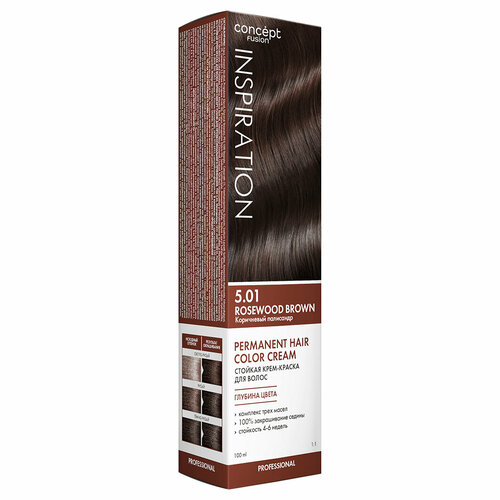 Concept Fusion Inspiration Краска для волос, тон 5.01 Коричневый палисандр / Rosewood Brown