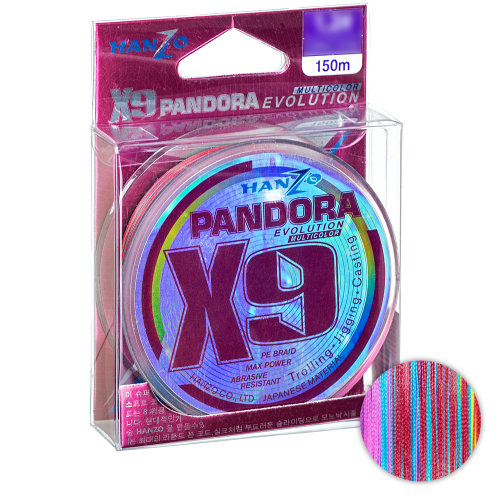 фото Шнур hanzo pandora evolution x9 150м. 0.17мм. multicolor