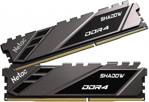 Оперативная память DIMM Netac Shadow DDR4 32GB (2x16Gb) 3200MHz PC-25600 CL16 1.35V Grey (NTSDD4P32DP-32E)