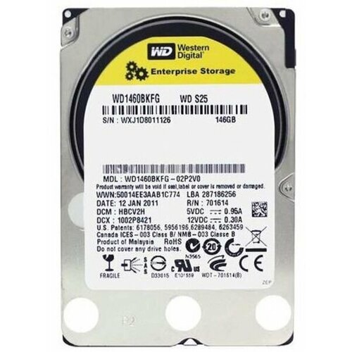 Жесткий диск Western Digital WD1460BKFG 146Gb SAS 25 HDD 1089500₽