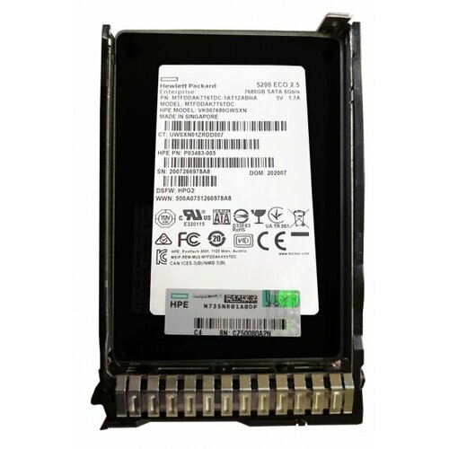 Жесткий диск HP P05316-001 768Tb SATAII 25 SSD 45966500₽
