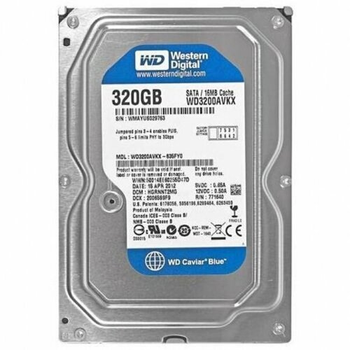 Жесткий диск Western Digital WD3200AVKX 320Gb SATAII 35 HDD 365000₽