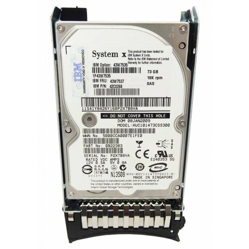 Жесткий диск IBM 42C0268 734Gb SAS 25 HDD 1131500₽