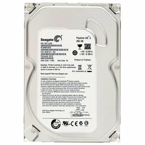 Жесткий диск Seagate ST3250412CS 250Gb 5900 SATAII 35 HDD 1404500₽