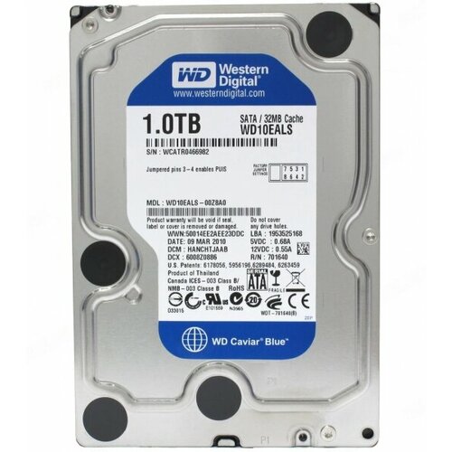 Жесткий Диск Western Digital WD10EALS 1Tb 7200 SATAIII 35 HDD 596000₽