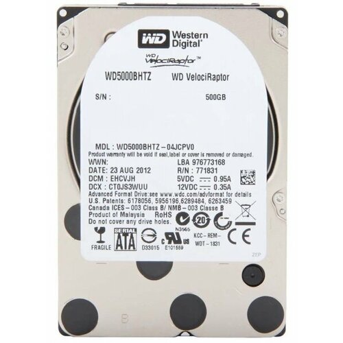 Жесткий диск Western Digital WD5000BHTZ 500Gb 10000 SATAIII 25 HDD 1646000₽