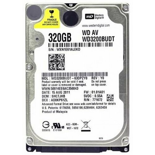 Жесткий Диск Western Digital WD3200BUDT 320Gb SATAII 25 HDD 396500₽