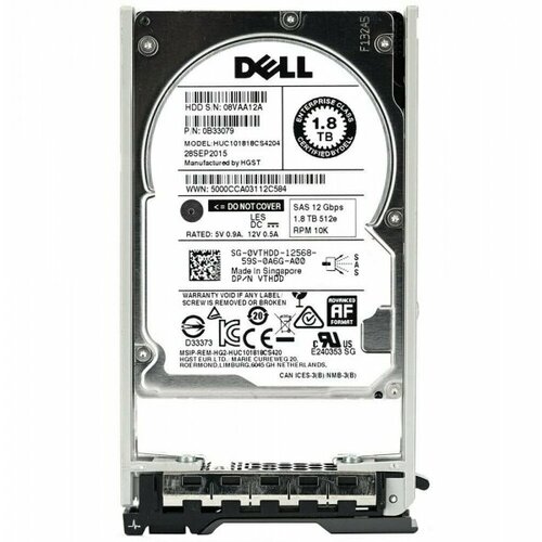 Жесткий диск Dell 0B33079 18TB 10000 SAS 25 HHD 6738500₽
