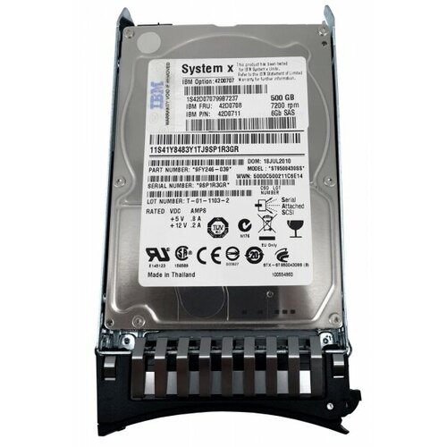 Жесткий диск IBM ESXSST9500430SS 500Gb SAS 25 HDD 4460000₽