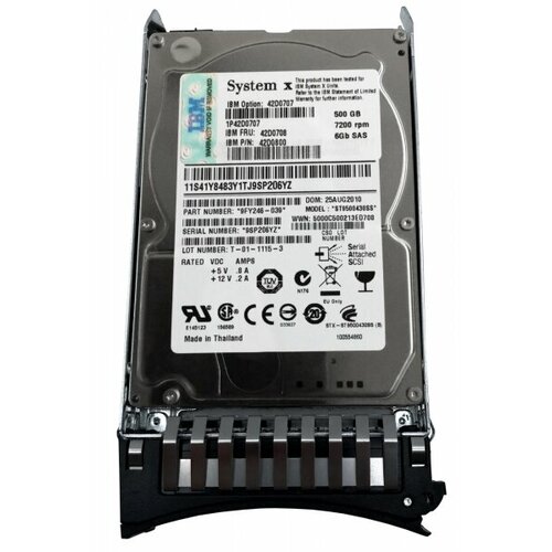 Жесткий диск IBM 42D0800 500Gb SAS 25 HDD 4061000₽