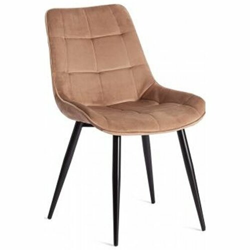 Стул TETCHAIR ABRUZZO ( mod. 8060 ) металл/вельвет, 52 х 63 х 85 см, коричневый (HLR11)/черный (4шт/уп)