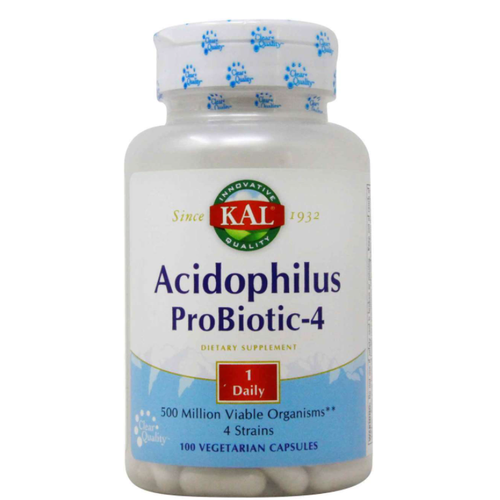 KAL Acidophilus Probiotic-4 (Пробиотик ацидофилус-4) 500 мг 100 вег. капсул