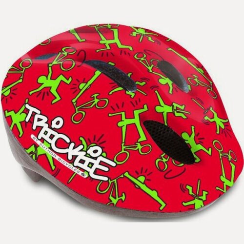 Изображение товара Велошлем Author 8-9090080 с сеточкой Trickie 151 Red/Grn детский/подр. 8отв. красно-зеленый 49-56см