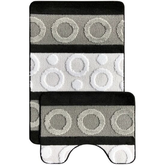 фото Комплект ковриков для ванной L'CADESI LEMIS, 50х80см (50х40), серый 3244