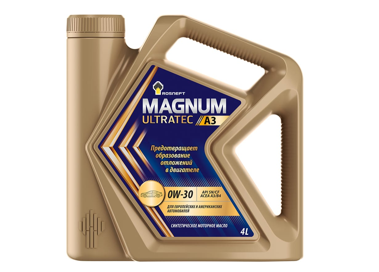 Масло роснефть Magnum Ultratec A3 синт 0W30 4л 40816842