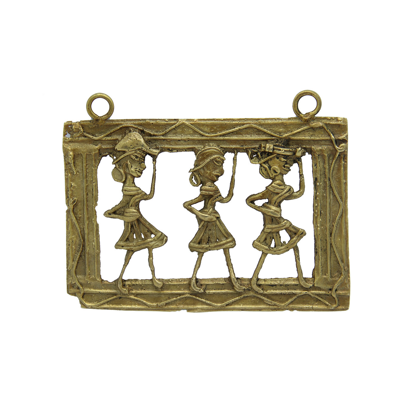 Барельеф на стену, стиль Dhokra, бронза, искусство племён Бастар. ручная работа. Индия