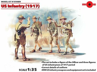 ICM Сборная модель Пехота США (1917) 4 фигуры, 1/35