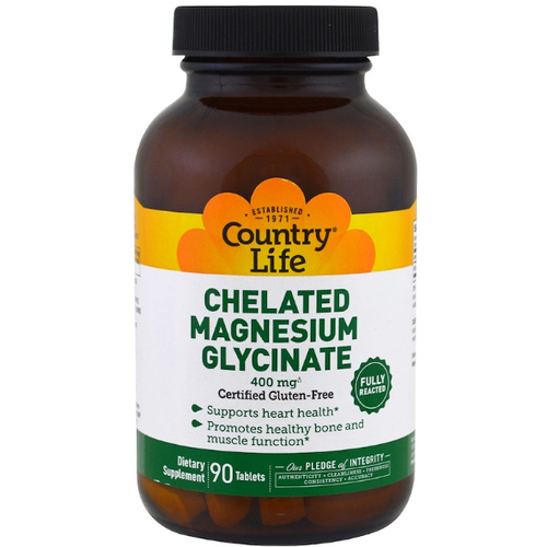 Country Life Chelated Magnesium Glycinate (Хелатный глицинат магния) 133 мг 90 таблеток