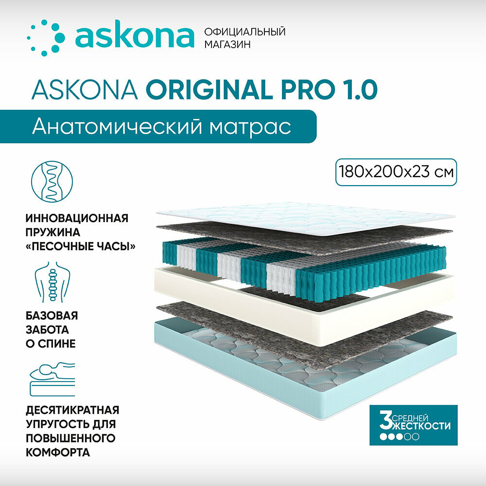 Матрас анатомический Askona (Аскона) Original Pro 1.0 180х200