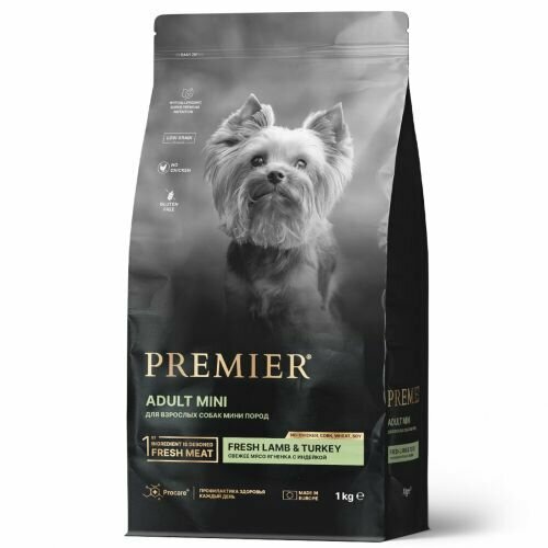 Корм сухой Premier Pet Premier Ягненок с индейкой для взрослых собак мелких пород, 1 кг