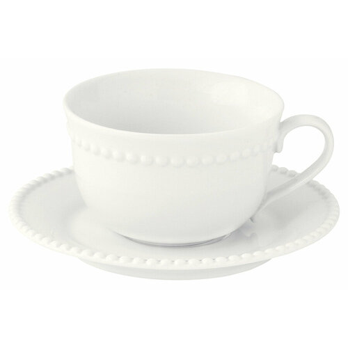 Чашка с блюдцем Tiffany, белая, 0,25 л Easy Life EL-R2704_TIFW