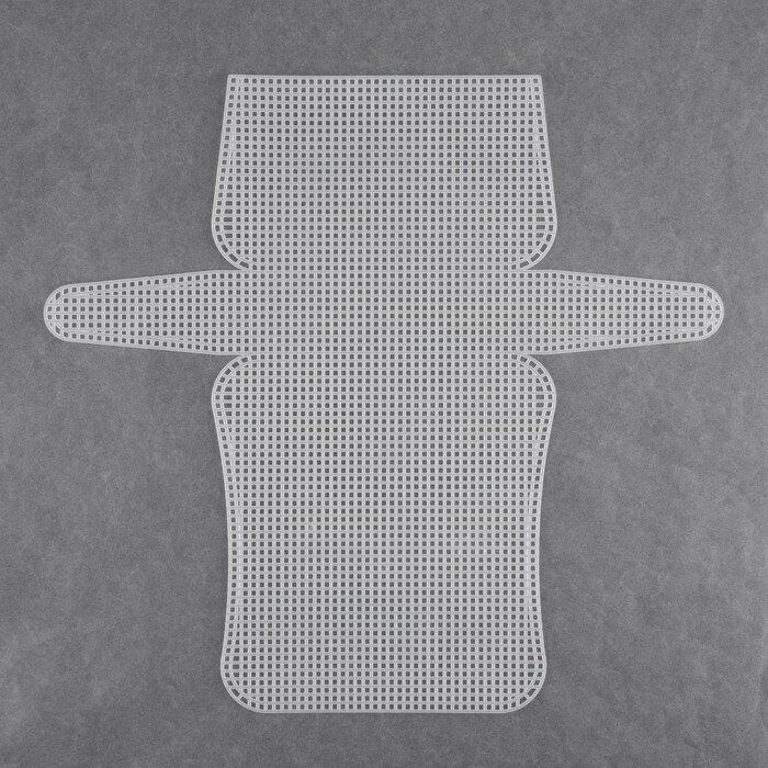Канва-основа для вышивания сумки, пластиковая, 33,5 × 35,5 см, 2 × 2 мм, цвет белый