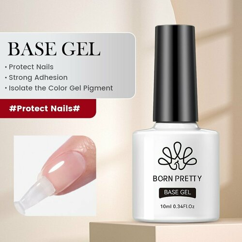 Born Pretty, Базовое покрытие Base Gel 55708-03, 10 мл born pretty топовое покрытие super top coat 55708 01 10 мл