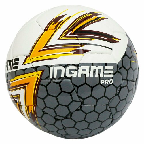 фото Мяч футбольный ingame pro ifb-115 цв. желтый черный р.5