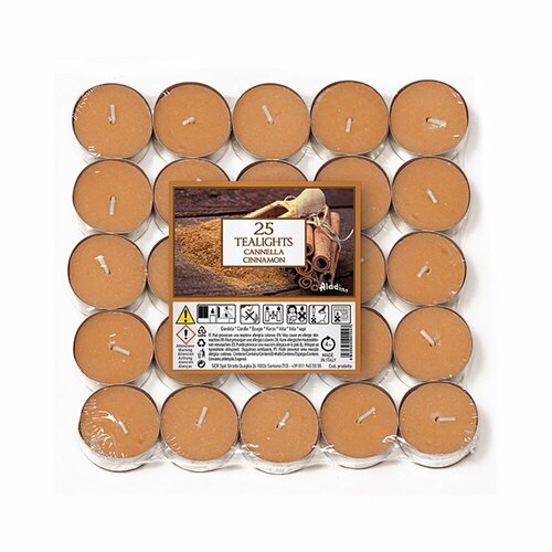 SER S.P.A Свеча чайная d. 4 х 2 см 11 г 25 шт. Корица 021934DSE