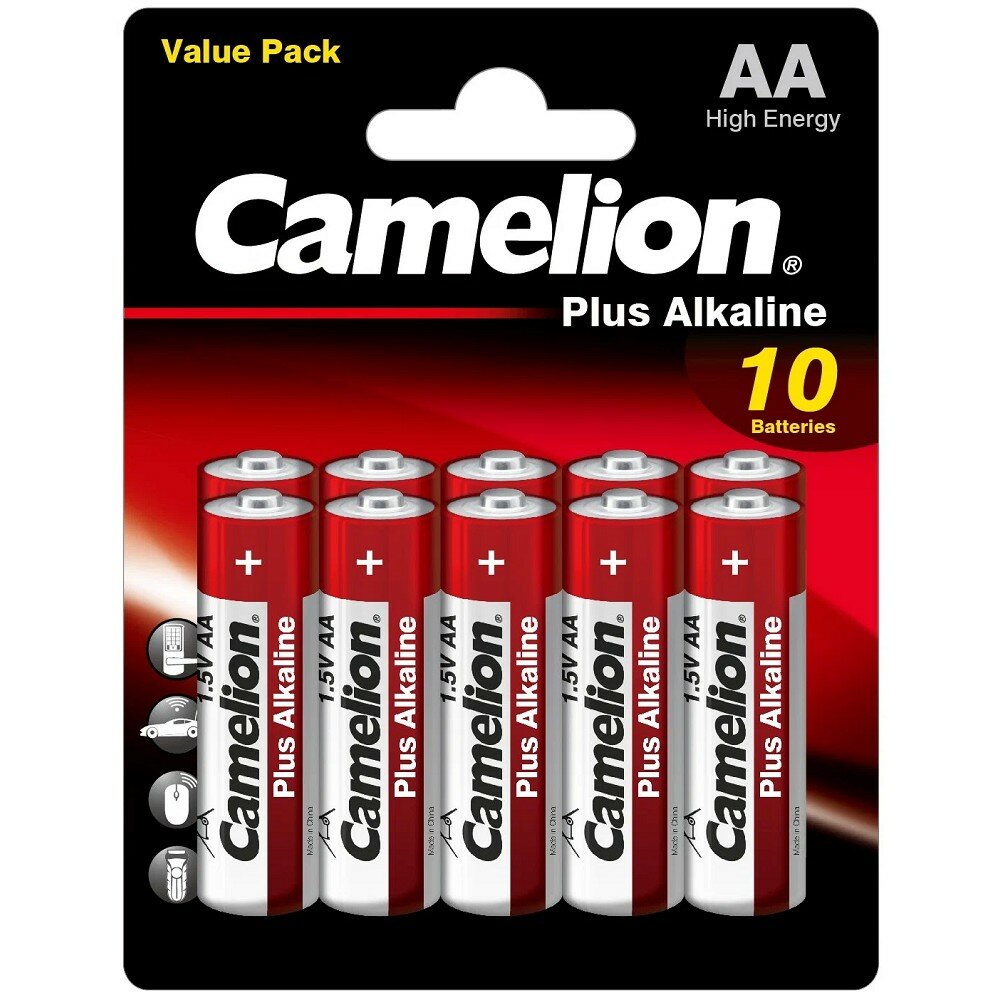 Батарейки Camelion Plus Alkaline АА 10шт - фото №1