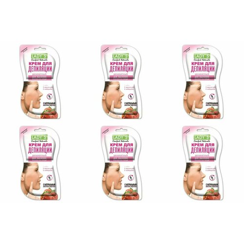 LADYS Крем-депилятор для лица Деликатный 2х5мл 6 шт 787₽