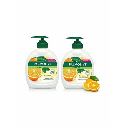 Palmolive Жидкое мыло Витамин С и Апельсин, 300 мл, 2 шт мыло туалетное palmolive витамин с и апельсин 150 гр