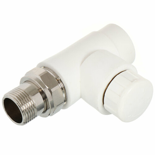 Клапан для радиатора термостат прямой, полипроп, d20х1/2', бел, РосТурПласт муфта разъемная полипроп d20х1 2 наруж рез для радиатора бел ростурпласт