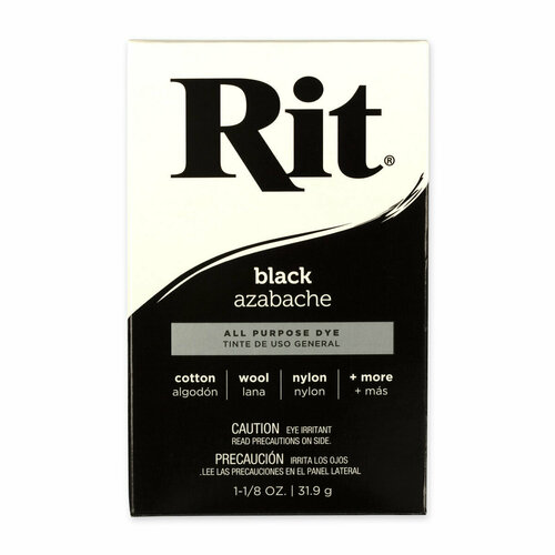 RIT краситель для ткани порошковый для окрашивания вручную и в стир. машине 31.9 г 16 Черный/Black