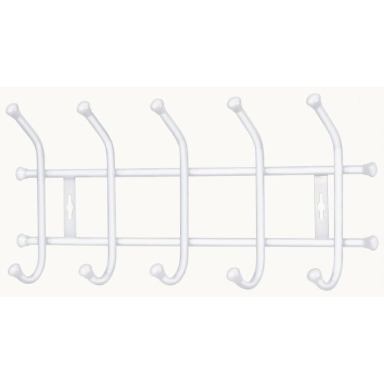 Вешалка настенна Nika 5 крючков 485х215х85мм матовый белый (ВНТ5/МБ)