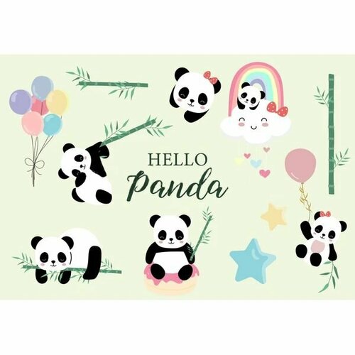 Наклейки стикеры Милая девочка малышка - панда наклейки стикеры малышка панда