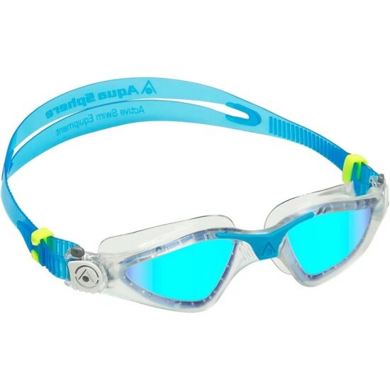 Очки для плавания Aqua Sphere Kayenne, голубые зеркальные линзы Titanium, прозрачные/бирюзовый