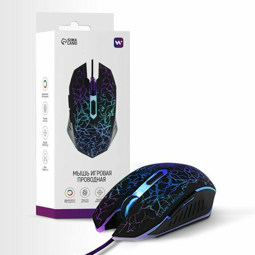 Мышь Windigo MB-24 игровая оптическая подсветка покрытие soft-touch 13 м 148000₽