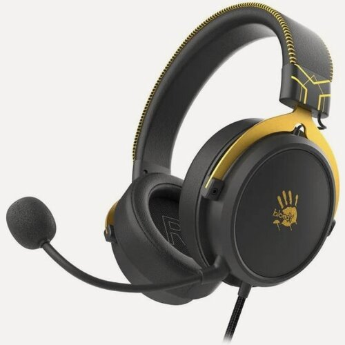 Изображение товара Игровые наушники A4TECH Bloody M590i, проводные (USB), желтый/серый