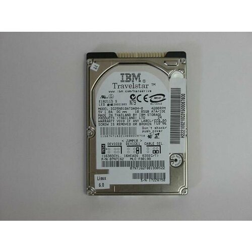 Жесткий диск IBM 07N7162 1005Gb 4200 IDE 25 HDD 1110500₽