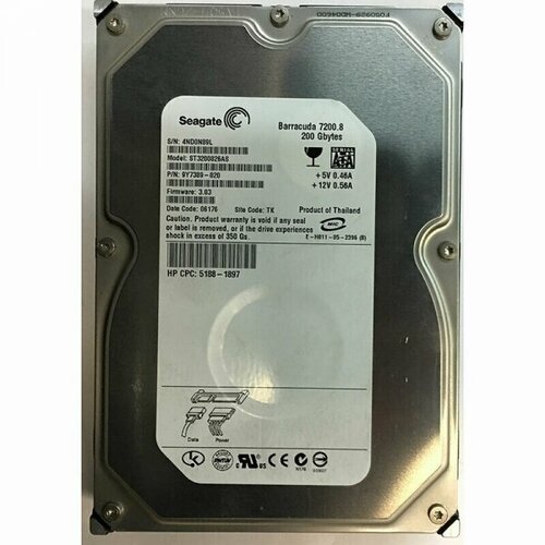 Жесткий диск Seagate ST3200826AS 200Gb SATA 35 HDD 323000₽