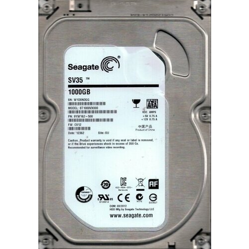 Жесткий диск Seagate 9YW162 1Tb SATAIII 3,5 HDD