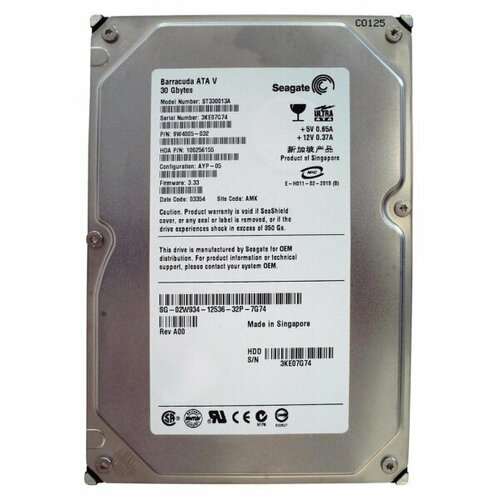 Жесткий диск Seagate 9W4005 30Gb 7200 IDE 35 HDD 281000₽