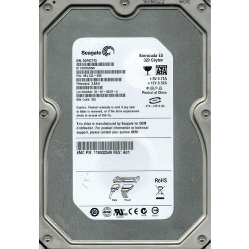 Жесткий диск Seagate ST3320820NS 320Gb SATAII 3,5 HDD жесткий диск seagate st3320620sv 320gb sataii 3 5 hdd