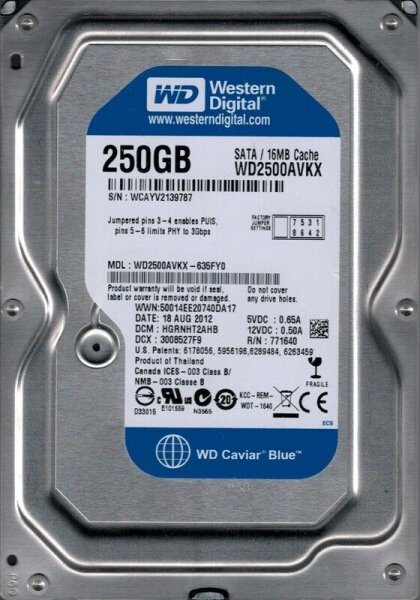 Жесткий диск Western Digital WD2500AVKX 250GB SATA HDD