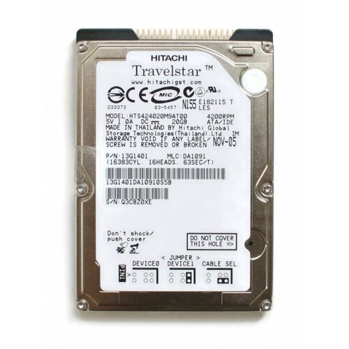 Жесткий диск Hitachi 13G1401 20Gb 4200 IDE 2,5 HDD