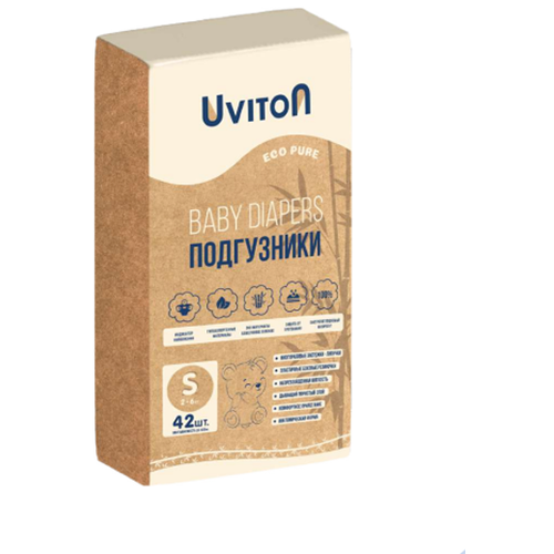 Подгузники UVITON 0303/01 S (2-6 кг) 42 шт