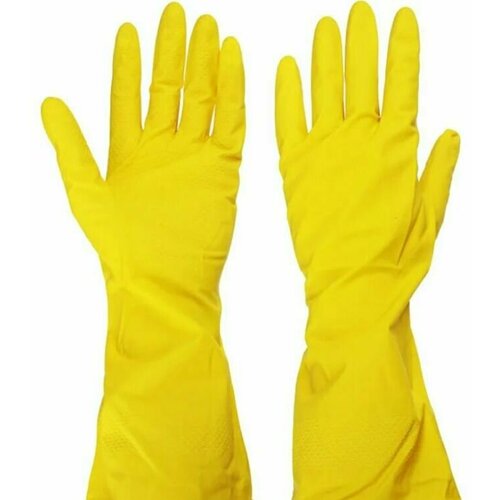 Komfi Перчатки хозяйственные латексные, Плотные с х/б напылением, размер XL
