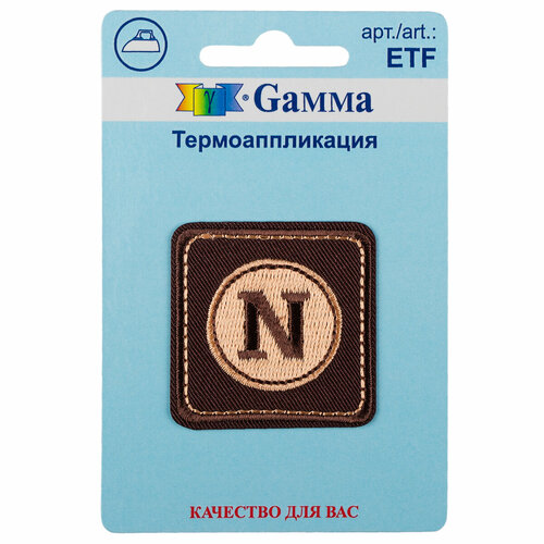 Gamma ETF Термоаппликация № 02 1 шт 01-250 Квадрат N 4 х 4 см gamma etf термоаппликация 02 1 шт 01 249 жираф 4 х 3 см