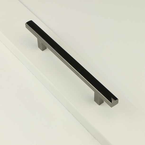 Ручка-рейлинг мебельная JET 196 C=128 мм черный никель - фотография № 5